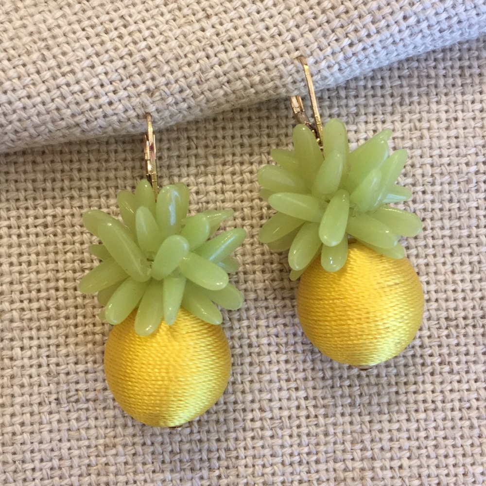J.Crew Pineapple Thread Drop Earrings Factory NWT - Picture 8 of 8